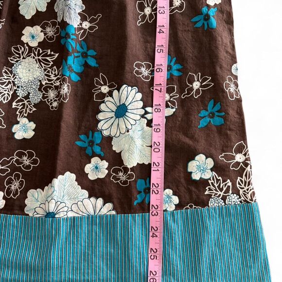 Vintage Y2k Charlotte Russe Brown Floral Print Midi Dress - Picture 5 of 5